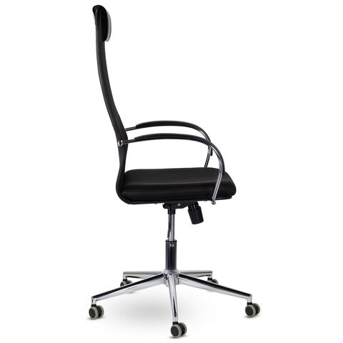 Офисное кресло Brabix Premium Pilot EX-610 CH (хром, ткань-сетка, черное) 532417 в Тольятти - изображение 1