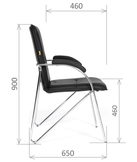 Кресло офисное CHAIRMAN 850 Экокожа Terra 118 черная в Самаре - изображение 2