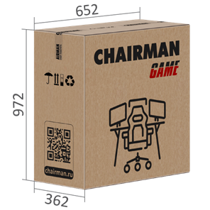 Кресло игровое CHAIRMAN GAME 35 с выдвижной подставкой для ног Ткань черная / Ткань оранжевая в Тольятти - предосмотр 7