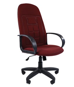 Кресло компьютерное CHAIRMAN 727 ткань ст., цвет бордо в Тольятти - предосмотр