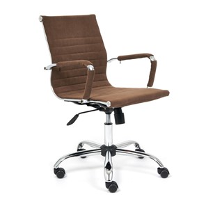 Компьютерное кресло URBAN-LOW флок, коричневый, арт.14446 в Сызрани
