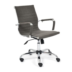 Кресло компьютерное URBAN-LOW флок, серый, арт.14445 в Самаре