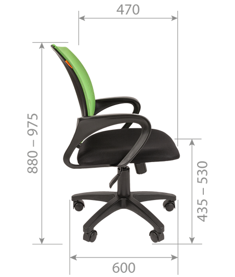 Офисное кресло CHAIRMAN 696 black Сетчатый акрил DW62 черный в Сызрани - изображение 4