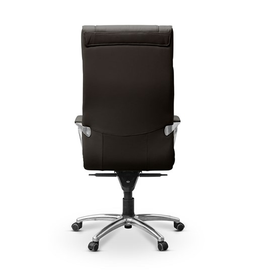 Кресло для руководителя Олимп X (подлокотники хромированные) экокожа премиум / черная CN1114 в Тольятти - изображение 5