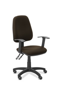 Кресло в офис Эльза Т, экокожа премиум / коричневая CN1116 в Самаре