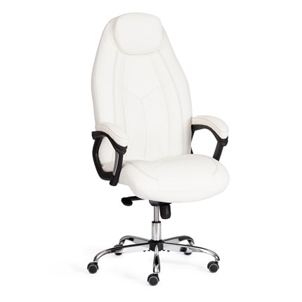 Кресло компьютерное BOSS Lux, кож/зам, белый, арт.21152 в Тольятти - изображение