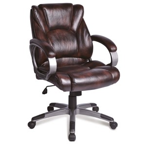 Кресло офисное BRABIX "Eldorado EX-504", экокожа, коричневое, 530875 в Тольятти