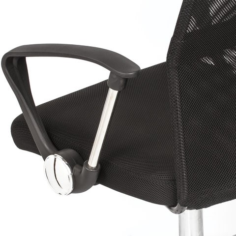 Офисное кресло BRABIX "Flash MG-302", с подлокотниками, хром, черное, 530867 в Самаре - изображение 10