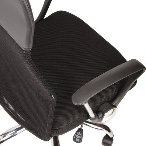Офисное кресло BRABIX "Flash MG-302", с подлокотниками, хром, черное, 530867 в Тольятти - изображение 9