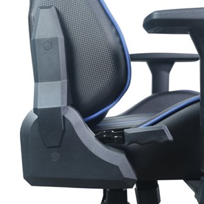 Кресло компьютерное BRABIX "GT Carbon GM-120", две подушки, экокожа, черное/синее, 531930 в Тольятти - предосмотр 14