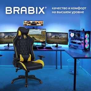 Компьютерное кресло Brabix GT Master GM-110 (две подушки, экокожа, черное/желтое) 531927 в Тольятти - предосмотр 19