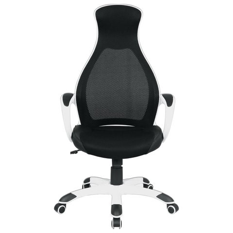 Кресло Brabix Premium Genesis EX-517 (пластик белый, ткань/экокожа/сетка черная) 531573 в Тольятти - изображение 3