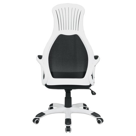 Кресло Brabix Premium Genesis EX-517 (пластик белый, ткань/экокожа/сетка черная) 531573 в Тольятти - изображение 4