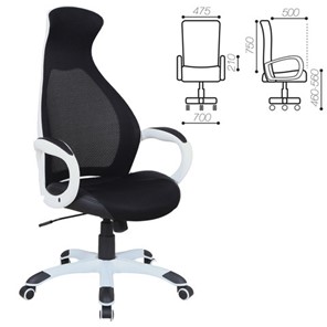Кресло Brabix Premium Genesis EX-517 (пластик белый, ткань/экокожа/сетка черная) 531573 в Тольятти - предосмотр 1