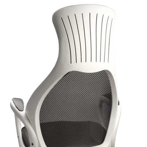 Кресло Brabix Premium Genesis EX-517 (пластик белый, ткань/экокожа/сетка черная) 531573 в Тольятти - изображение 7