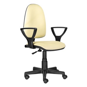Компьютерное кресло Brabix Prestige Ergo MG-311 (регулируемая эргономичная спинка, кожзам, бежевое) 531878 в Самаре