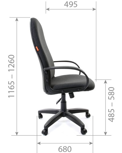 Офисное кресло CHAIRMAN 279, экокожа, цвет черный в Тольятти - изображение 3