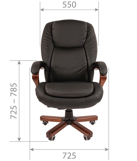Кресло компьютерное CHAIRMAN 408 кожа черная в Сызрани - изображение 1