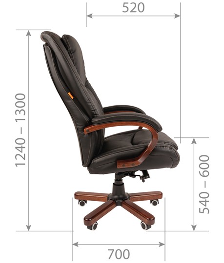 Кресло компьютерное CHAIRMAN 408 кожа черная в Сызрани - изображение 2