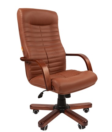 Кресло офисное CHAIRMAN 480 WD, экокожа, цвет коричневый в Тольятти - изображение