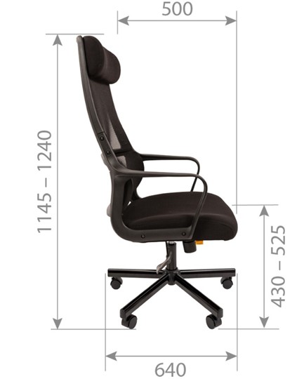 Офисное кресло CHAIRMAN 590, черное в Тольятти - изображение 4