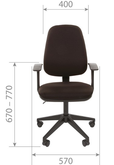 Компьютерное кресло CHAIRMAN 661 Ткань стандарт 15-21 черная в Самаре - изображение 3