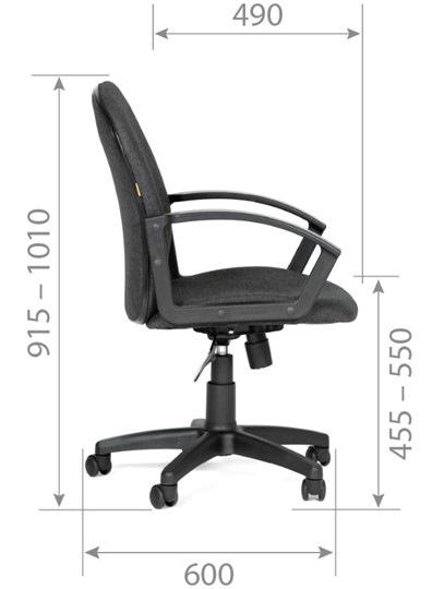 Компьютерное кресло CHAIRMAN 681 Ткань C-2 серое в Самаре - изображение 4