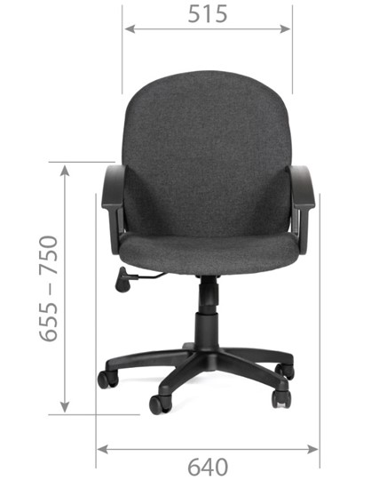 Компьютерное кресло CHAIRMAN 681 Ткань C-2 серое в Самаре - изображение 3