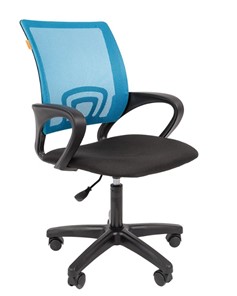 Кресло CHAIRMAN 696 black LT, голубое в Самаре