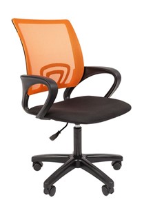 Компьютерное кресло CHAIRMAN 696 black LT, оранжевый в Сызрани