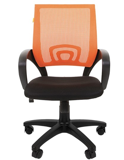 Компьютерное кресло CHAIRMAN 696 black Сетчатый акрил DW66 оранжевый в Тольятти - изображение 4