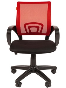 Офисное кресло CHAIRMAN 696 black Сетчатый акрил DW69 красный в Самаре - предосмотр 4