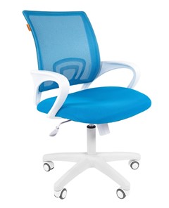 Офисное кресло CHAIRMAN 696 white, tw12-tw04 голубой в Самаре