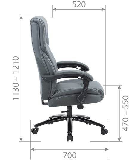 Компьютерное кресло CHAIRMAN CH415 эко кожа серая в Самаре - изображение 4