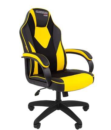 Кресло компьютерное CHAIRMAN GAME 17, цвет черный /желтый в Тольятти - изображение
