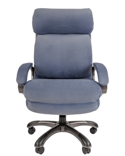 Кресло компьютерное CHAIRMAN HOME 505, велюр голубое в Самаре - изображение 3