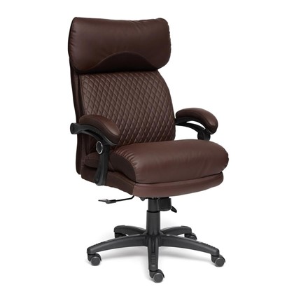 Офисное кресло CHIEF кож/зам/ткань, коричневый/коричневый стеганный, 36-36/36-36 стеганный/24 арт.13111 в Тольятти - изображение