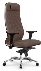 Кресло офисное Мetta L 1m 40M/2D Infinity Easy Clean (MPES) мультиблок, нижняя часть 17838 коричневый в Самаре - предосмотр