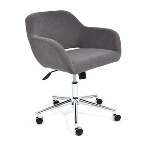 Офисное кресло MODENA хром флок, серый, арт.14232 в Самаре