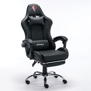 Офисное кресло RABIX "Dexter GM-135", подножка, две подушки, экокожа, черное, 532800 в Самаре