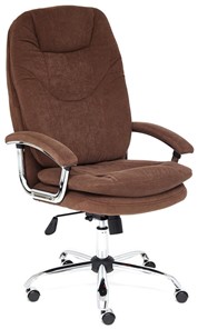 Кресло офисное SOFTY LUX флок, коричневый, арт.13595 в Самаре