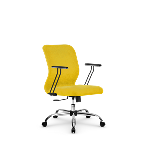 Кресло компьютерное SU-Mr-4/подл.110/осн.003 желтый в Тольятти