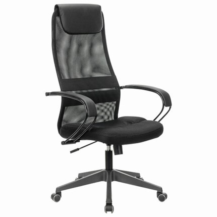 Кресло компьютерное Brabix Premium Stalker EX-608 PL (ткань-сетка/кожзам, черное) 532090 в Самаре - изображение