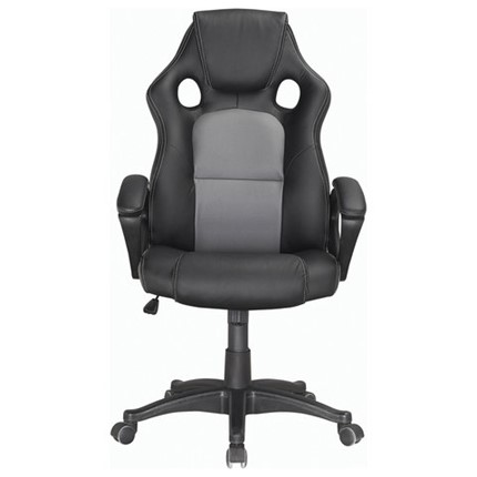 Компьютерное кресло Brabix Rider Plus EX-544 КОМФОРТ (экокожа, черное/серое) 531582 в Тольятти - изображение