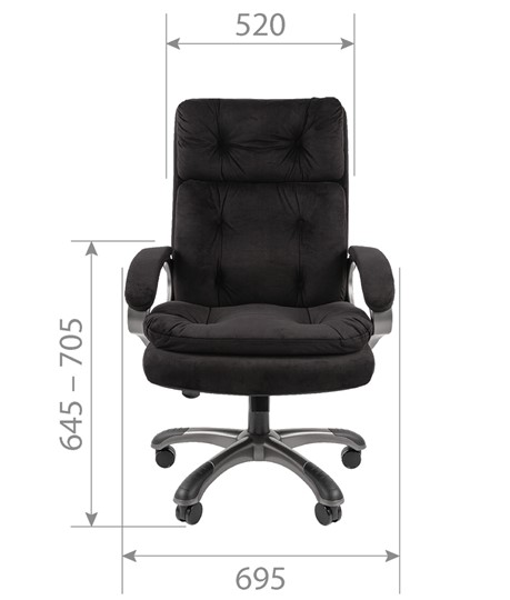 Кресло компьютерное CHAIRMAN 442 ткань черный в Тольятти - изображение 4
