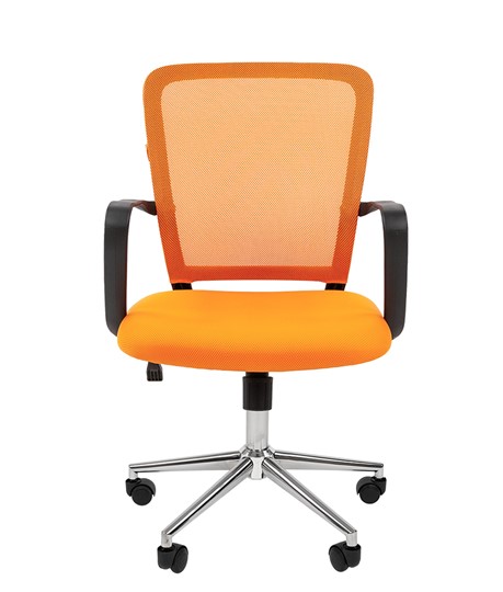 Кресло офисное CHAIRMAN 698 CHROME new Сетка TW-66 (оранжевый) в Тольятти - изображение 2