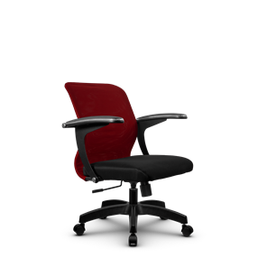 Кресло офисное SU-M-4/подл.160/осн.001, Бордовый/Черный в Тольятти