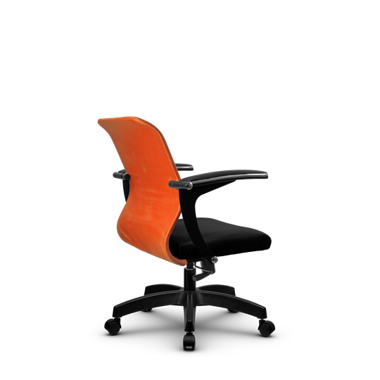 Кресло офисное SU-M-4/подл.160/осн.001, Оранжевый/Черный в Тольятти - изображение 2
