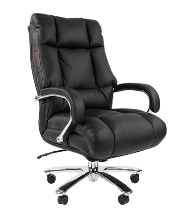 Офисное кресло CHAIRMAN 405 черное нат.кожа/экокожа в Тольятти - изображение