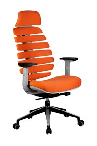 Офисное кресло Riva Chair SHARK (Оранжевый/серый) в Самаре